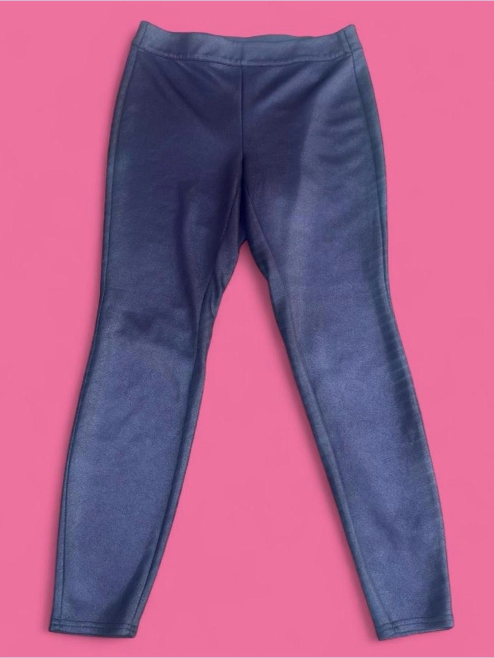 Lane Bryant Metallic Charcoal Faux Leather Leggings
